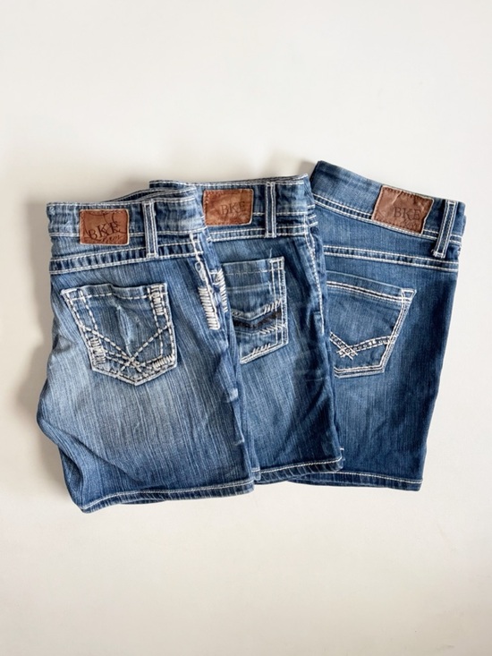 BKE Pants - BKE Buckle Stella Culture Jean Shorts Lot of 3 Women's 27 Denim Blue Western